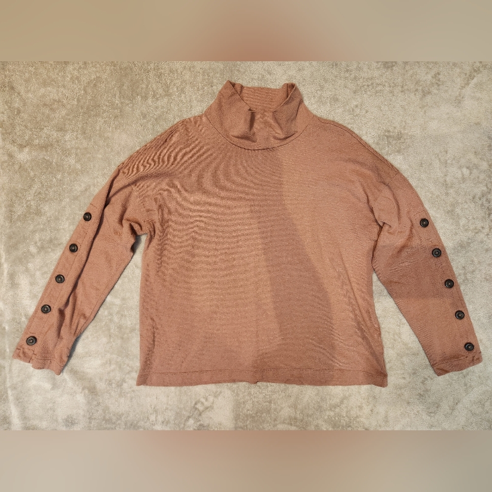 Madewell Women's Cowl Neck Cotton Long Sleeve Shirt With Button Details